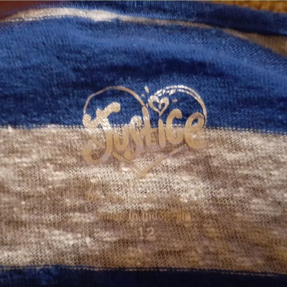 JUSTICE Royal Blue/Grey Lightweight Sweater